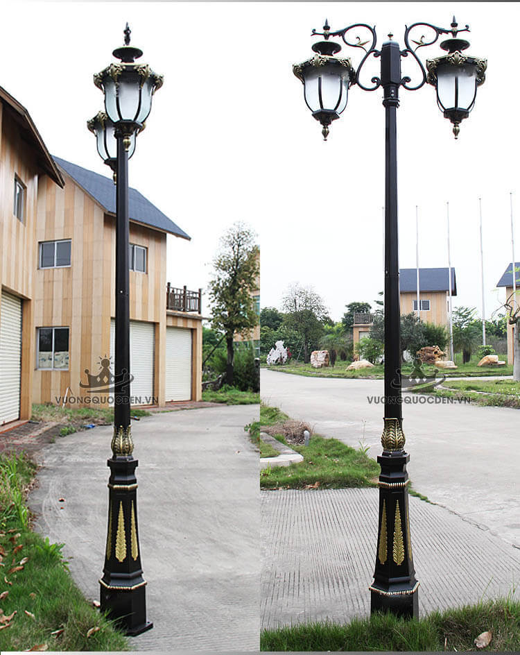 Đèn trụ sân vườn hai bóng cổ điển ROL462-4
