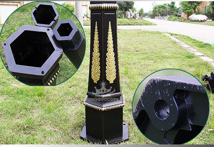 Đèn trụ sân vườn hai bóng cổ điển ROL462-7