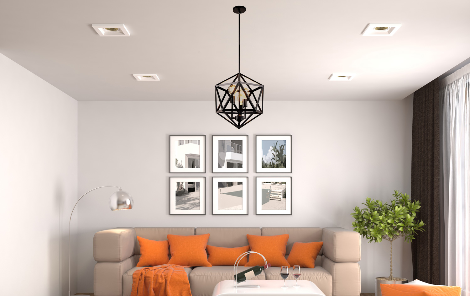 Bên cạnh những mẫu đèn trang trí phòng khách hiện đại, đèn trang trí phòng khách đơn giản cũng được nhiều người sử dụng. Với thiết kế tối giản, chất liệu đa dạng, những chiếc đèn đơn giản này giúp tạo không gian đẹp và ấm cúng cho mọi gia đình.
