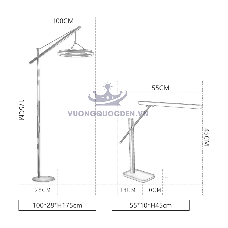 đèn cây trang trí hiện đại PJ 915 thông số